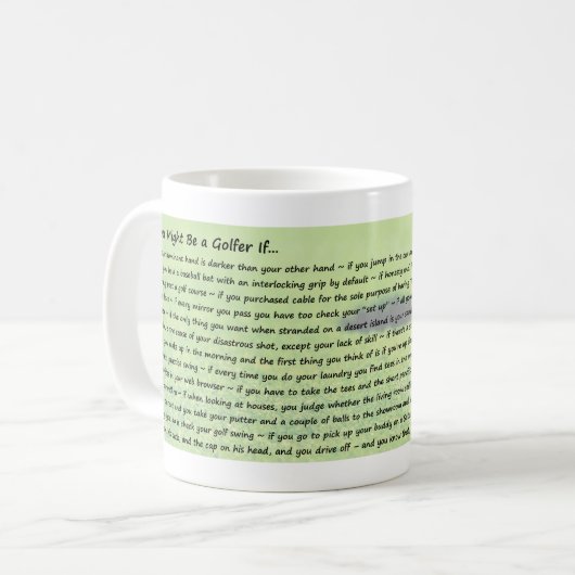 …ゴルファーであるかもしれません コーヒーマグカップ (正面左)