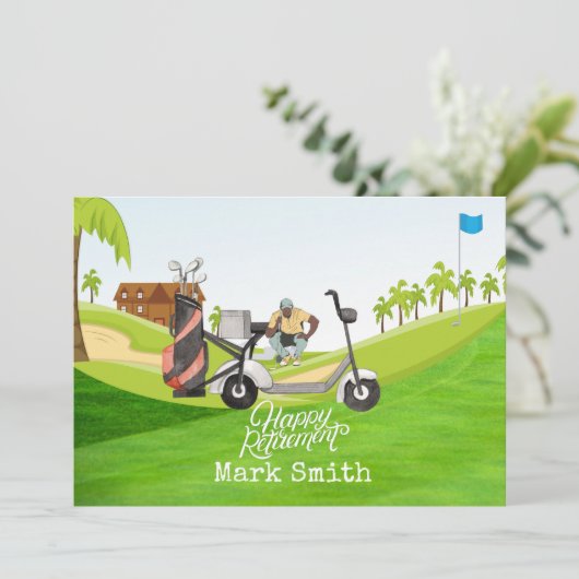 ゴルファーとのゴルフハッピーリタイアメントはボールを見る    サンキューカード (スタンド正面)