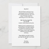 ゴルファーとのゴルフパーティの招待状カードの水色 招待状 (裏面)