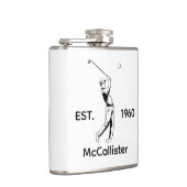 ゴルファーと名前と年 フラスク (右)