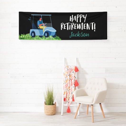 ゴルファーにとってゴルフの幸せな退職 横断幕 (インサイチュ)