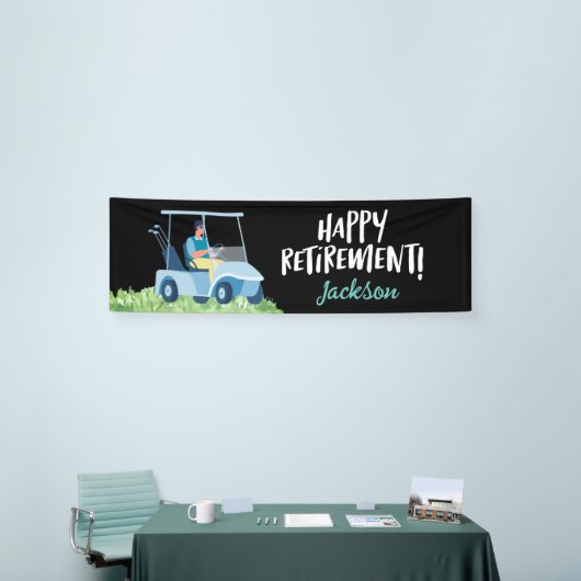 ゴルファーにとってゴルフの幸せな退職 横断幕 (トレードショー)