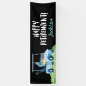 ゴルファーにとってゴルフの幸せな退職 横断幕 (縦)