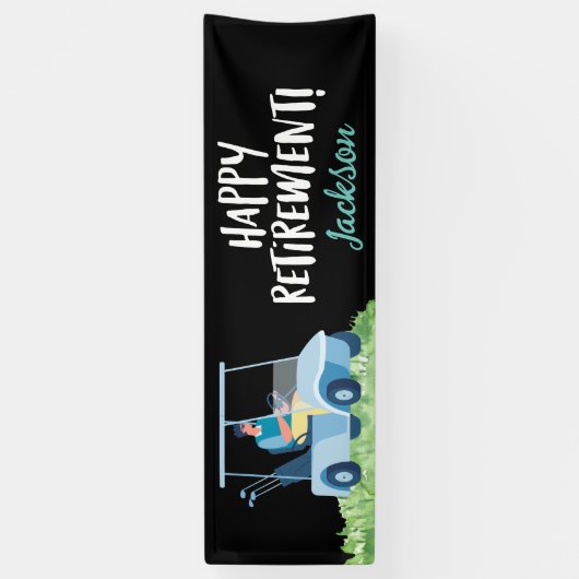 ゴルファーにとってゴルフの幸せな退職 横断幕 (縦)