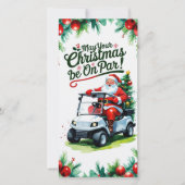 ゴルファーにとってゴルフの「クリスマスがパーになること！ シーズンカード (正面)