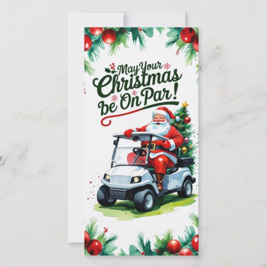 ゴルファーにとってゴルフの「クリスマスがパーになること！ シーズンカード (正面)
