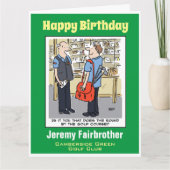 ゴルファーにとってゴルフ好きのポストマンアニメ カード (正面)