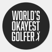 ゴルファーにとって世界で最も素晴らし大きなゴルファー ラウンドシール (正面)