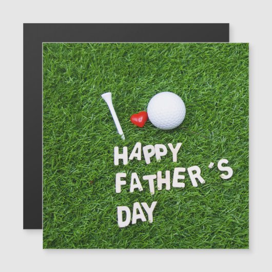 ゴルファーにとって幸せな父の日ゴルフ・ボール (正面/裏面)