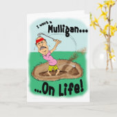 ゴルファーに腹を立てている カード (黄色い花)