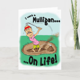 ゴルファーに腹を立てている カード