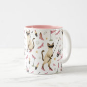 ゴルファーねこ ブライズパーティー ピンクテーマ ツートーンマグカップ (正面右)