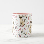 ゴルファーねこ ブライズパーティー ピンクテーマ ツートーンマグカップ (中央)