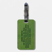 ゴルファーのおもしろいなギフト、ゴルフパット用グリーンのおもしろいのスタッフ ラゲッジタグ (裏面縦)