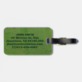 ゴルファーのおもしろいなギフト、ゴルフパット用グリーンのおもしろいのスタッフ ラゲッジタグ (裏面横)