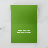 ゴルファーのお父さんへ　誕生日または父の日　カスタムテキスト カード (内部)