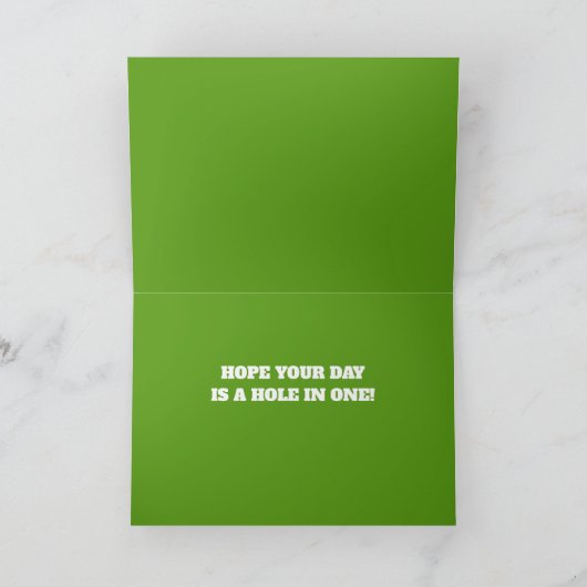 ゴルファーのお父さんへ 誕生日または父の日 カスタムテキスト カード (内部)