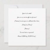 ゴルファーのためのウェディング招待状（ゴルフボール付き） セーブザデート (裏面)