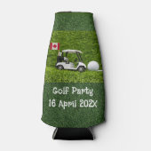 ゴルファーのためのカナダのフラグ付きゴルフカートパーティー ボトルクーラー (正面)