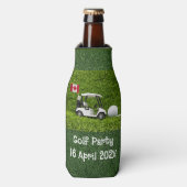 ゴルファーのためのカナダのフラグ付きゴルフカートパーティー ボトルクーラー (ボトル正面)