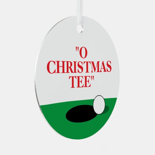 ゴルファーのためのクリスマスティークリスマスツリーオーナメント メタルオーナメント (正面右)