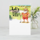 ゴルファーのためのクリスマスプレゼントとサンタクロースのゴルフ 招待状 (スタンド正面)