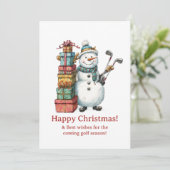ゴルファーのためのクリスマス ホリデー カード (スタンド正面)
