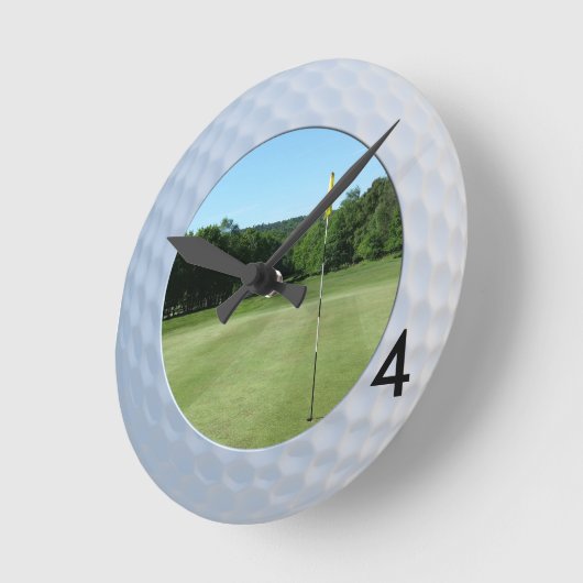 ゴルファーのためのゴルフおもしろい写真の常に前時計 ラウンド壁時計 (傾斜)