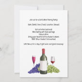 ゴルファーのためのゴルフとワインのペアリングパーティー 招待状 (裏面)