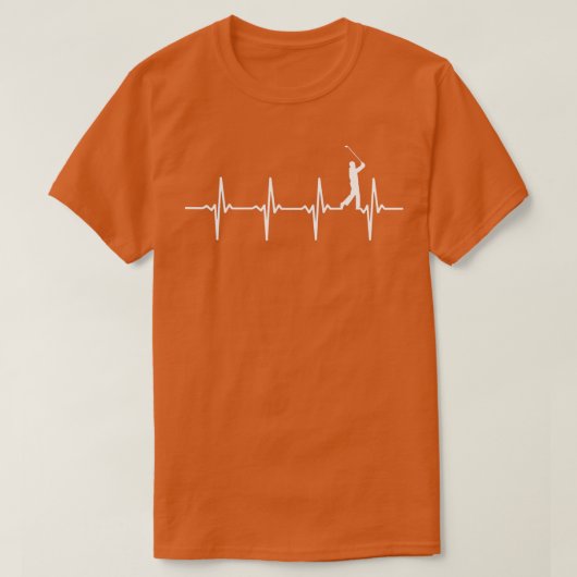 ゴルファーのためのゴルフのハートビート Tシャツ (デザイン正面)