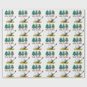 ゴルファーのためのゴルフのメリークリスマス ラッピングペーパー (フラット)