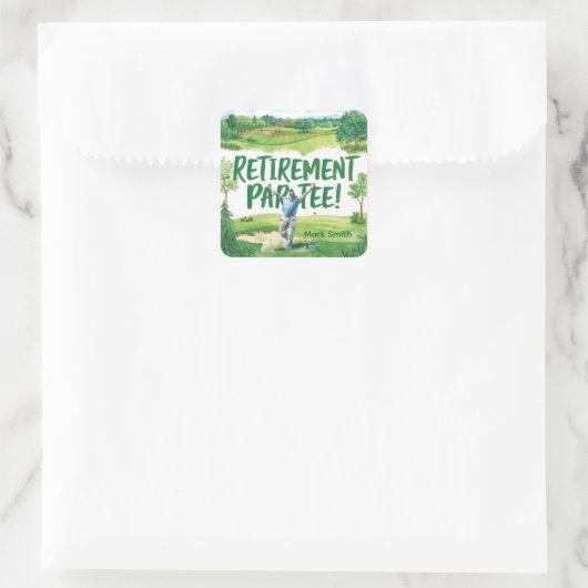 ゴルファーのためのゴルフの引退 スクエアシール (バッグ)