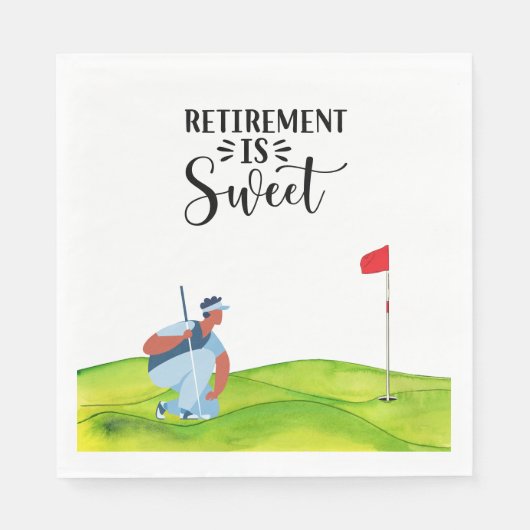 ゴルファーのためのゴルフの引退 スタンダードランチョンナプキン (正面)