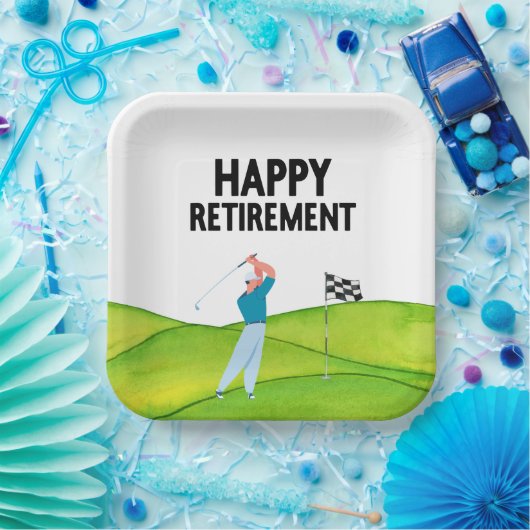 ゴルファーのためのゴルフの引退 ペーパープレート (パーティー)