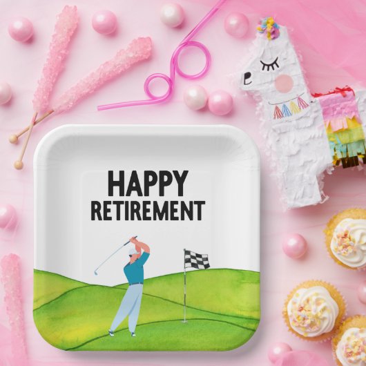 ゴルファーのためのゴルフの引退 ペーパープレート (パーティー)
