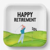 ゴルファーのためのゴルフの引退 ペーパープレート (正面)