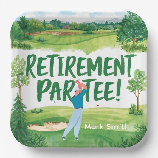 ゴルファーのためのゴルフの引退 ペーパープレート (正面)
