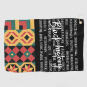 ゴルファーのためのゴルフの黒い月の歴史 ゴルフタオル (横)