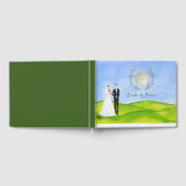 ゴルファーのためのゴルファーの新婦結婚と新郎 ゲストブック (全面)