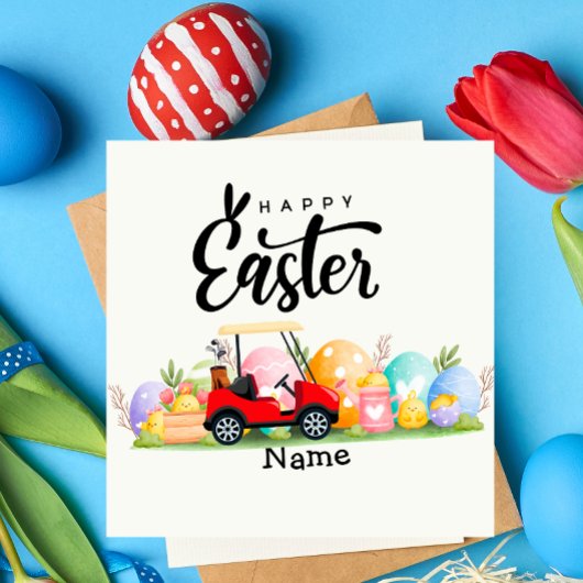 ゴルファーのためのゴルフイースターホリデイ シーズンポストカード