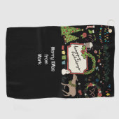 ゴルファーのためのゴルフクリスマステーマギフト ゴルフタオル (横)