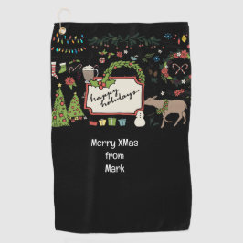 ゴルファーのためのゴルフクリスマステーマギフト ゴルフタオル