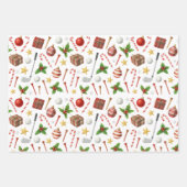 ゴルファーのためのゴルフクリスマスパーティーをテーマにしたゴルフ ラッピングペーパーシート (正面2)