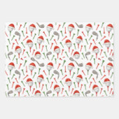 ゴルファーのためのゴルフクリスマスパーティーをテーマにしたゴルフ ラッピングペーパーシート (正面)