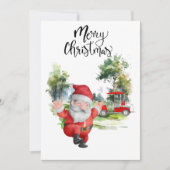 ゴルファーのためのゴルフサンタクロースの水の色 シーズンカード (正面)