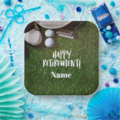 ゴルファーのためのゴルフハッピーリタイアメントハローペンション ペーパープレート (パーティー)