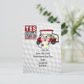 ゴルファーのためのゴルフパーティー ポストカード (スタンド正面)