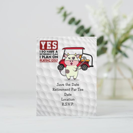 ゴルファーのためのゴルフパーティー ポストカード (スタンド正面)