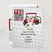 ゴルファーのためのゴルフパーティー ポストカード (正面/裏面)