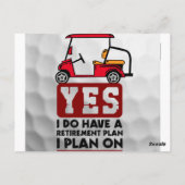 ゴルファーのためのゴルフパーティー ポストカード (裏面)